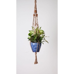Primitive Planters 2855 Plant Hanger, 36 in H, Jute, Natural - 2