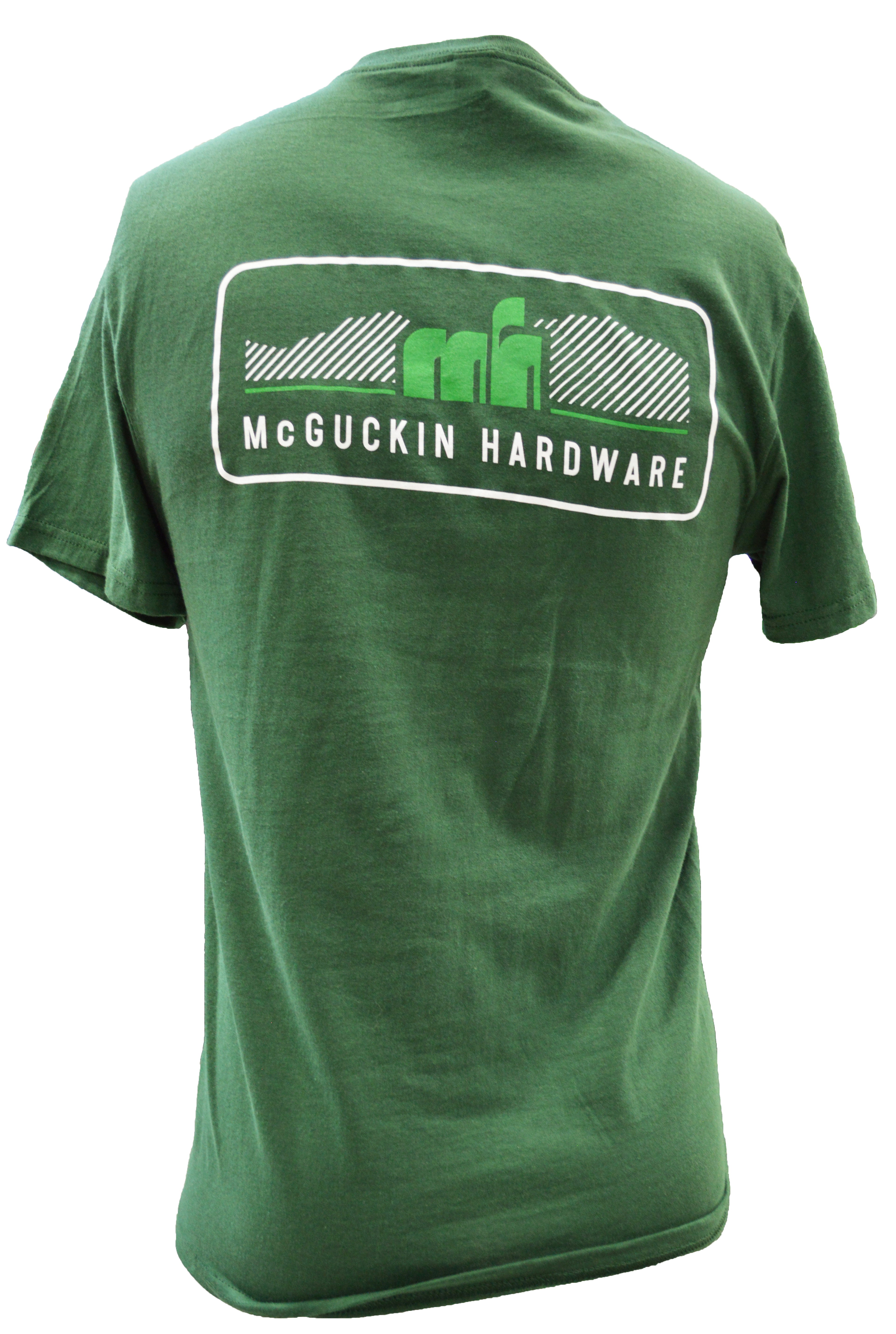 McGuckin Hardware Retro Logo Short Sleeve Tee, Green, Small - 2