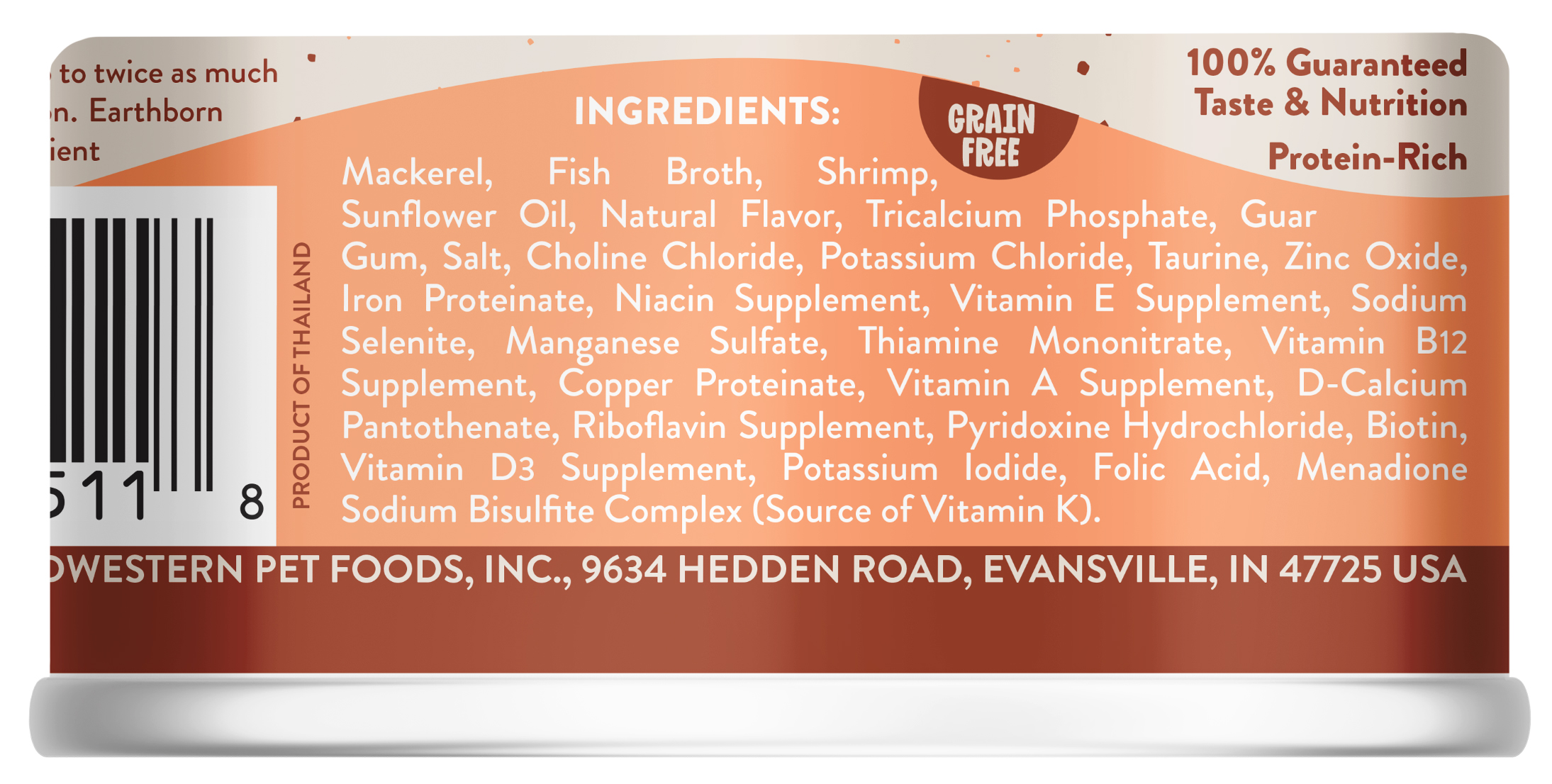 Earthborn Holistic Catalina Catch 1600122 Cat Food, 3 oz Can - 2
