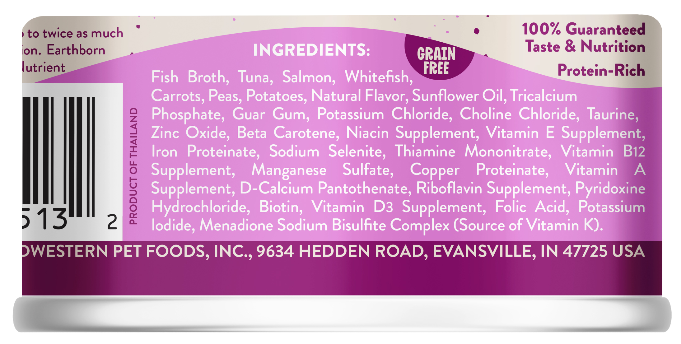Earthborn Holistic Harbor Harvest 1600121 Cat Food, Wet, 3 oz Can - 2