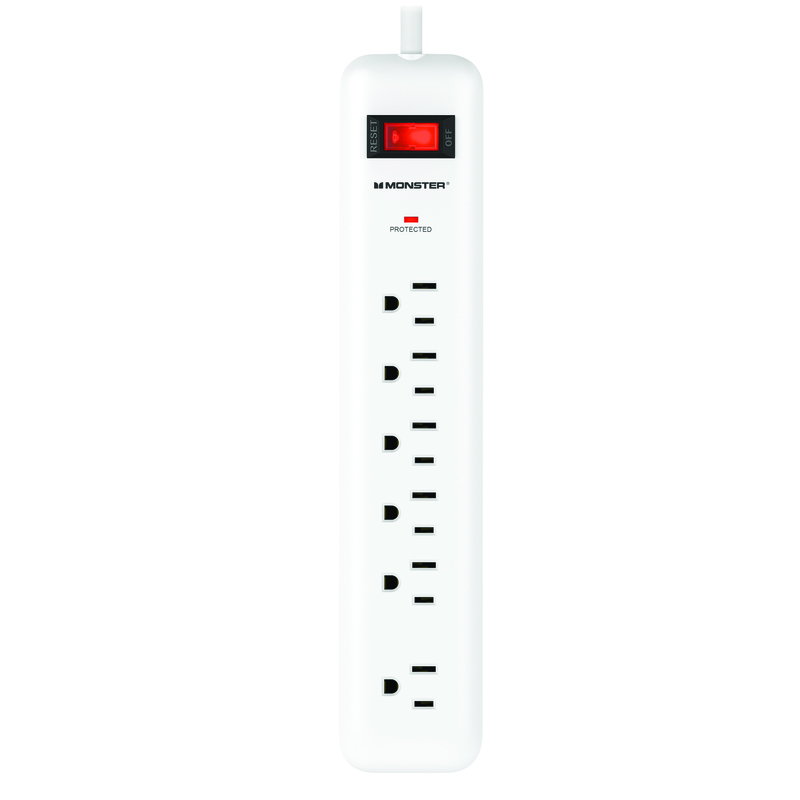 SURGE PROTCTR 6OUT WHT - 2