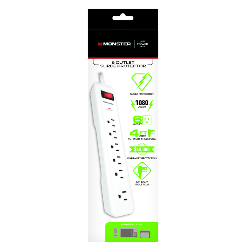 SURGE PROTCTR 6OUT WHT - 3
