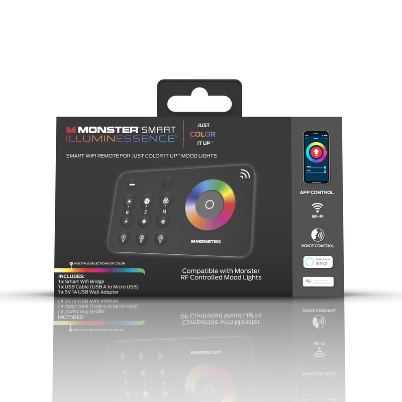 Monster Just Color It Up Illuminessence Wireless Mood Light WiFi Bridge Black - 1