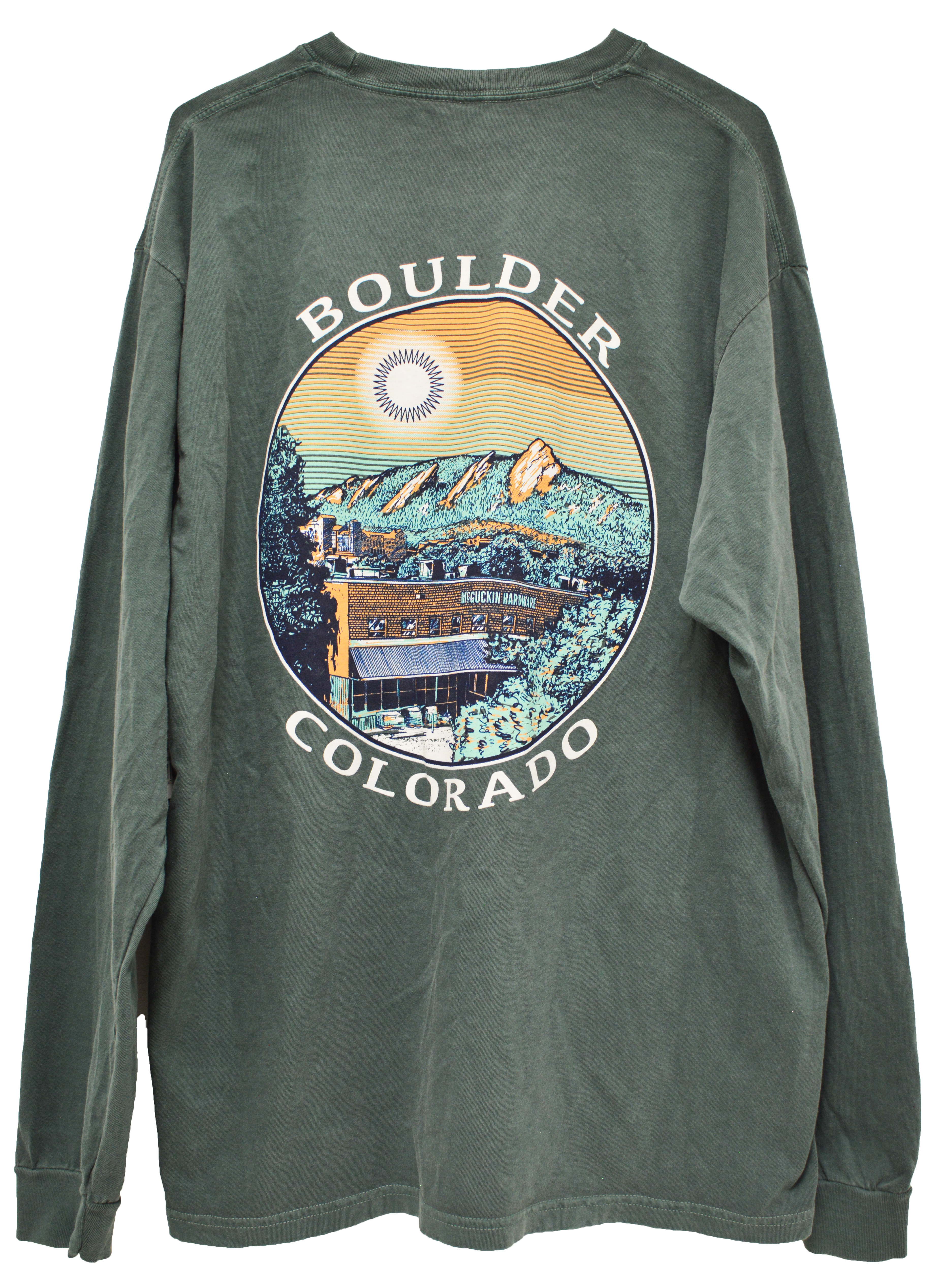 McGuckin Long Sleeve Shirt with logo, Green, Medium - 2