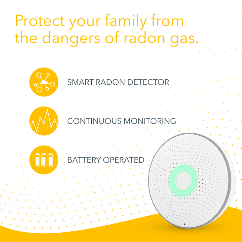 Airthings Wave Radon Gas Detector 1 Pack - 2