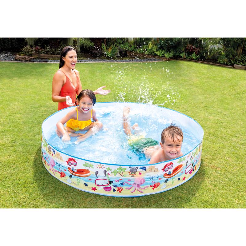 Intex 117 gal Round Plastic Snapset Pool 10 in. H X 5 ft. D - 3