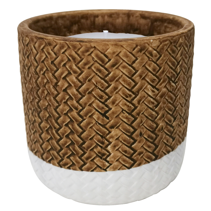 Trendspot Ceramic 4 in. H Reed Citronella Candle, Assorted - 3
