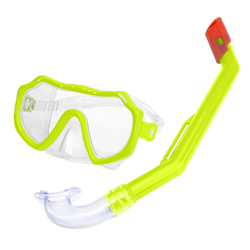 Aqua AQK10393 Big Island Deluxe Intermediate Mask and Snorkel Set, 2-Piece, Assorted - 3