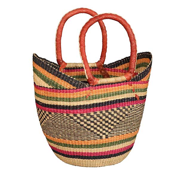 The African Market G-143 Shopping Tote, 8 to 10 in W, 13 to 15 in H, Assorted - 1